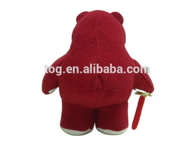 
Custom Made Cartoon Cute Red Cartoon Plush Animal Bear Toy PP Cotton OEM Bear 