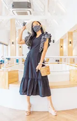 Best Seller Thai Casual Womens Dresses Premium Products Hand Made By Lada Lanna Collection Thai painting dress 009