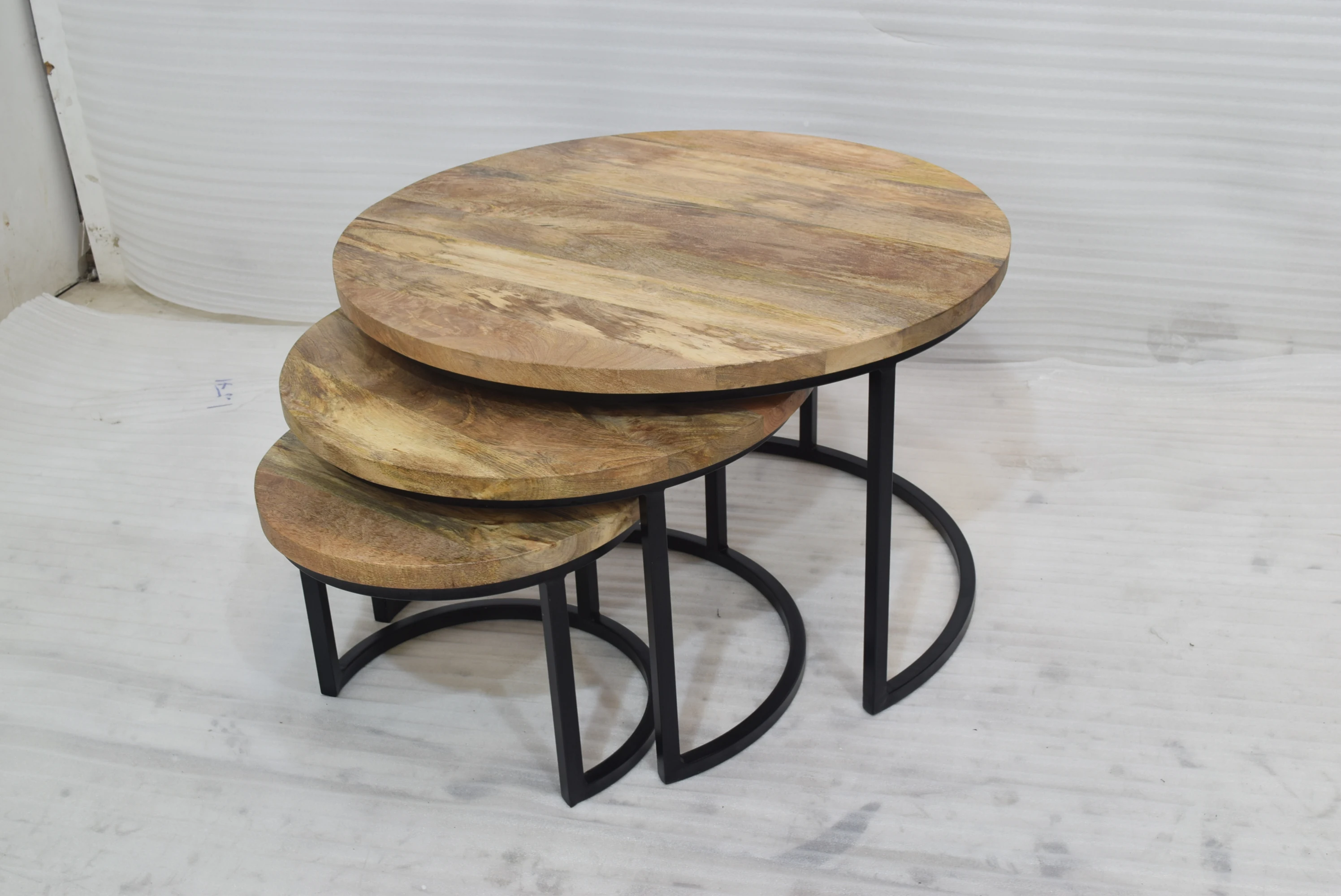Industrial Iron Cross Leg Thick Solid Square Mango Wood Top Home Cafe Restaurant Office Reception Lounge Coffee Table