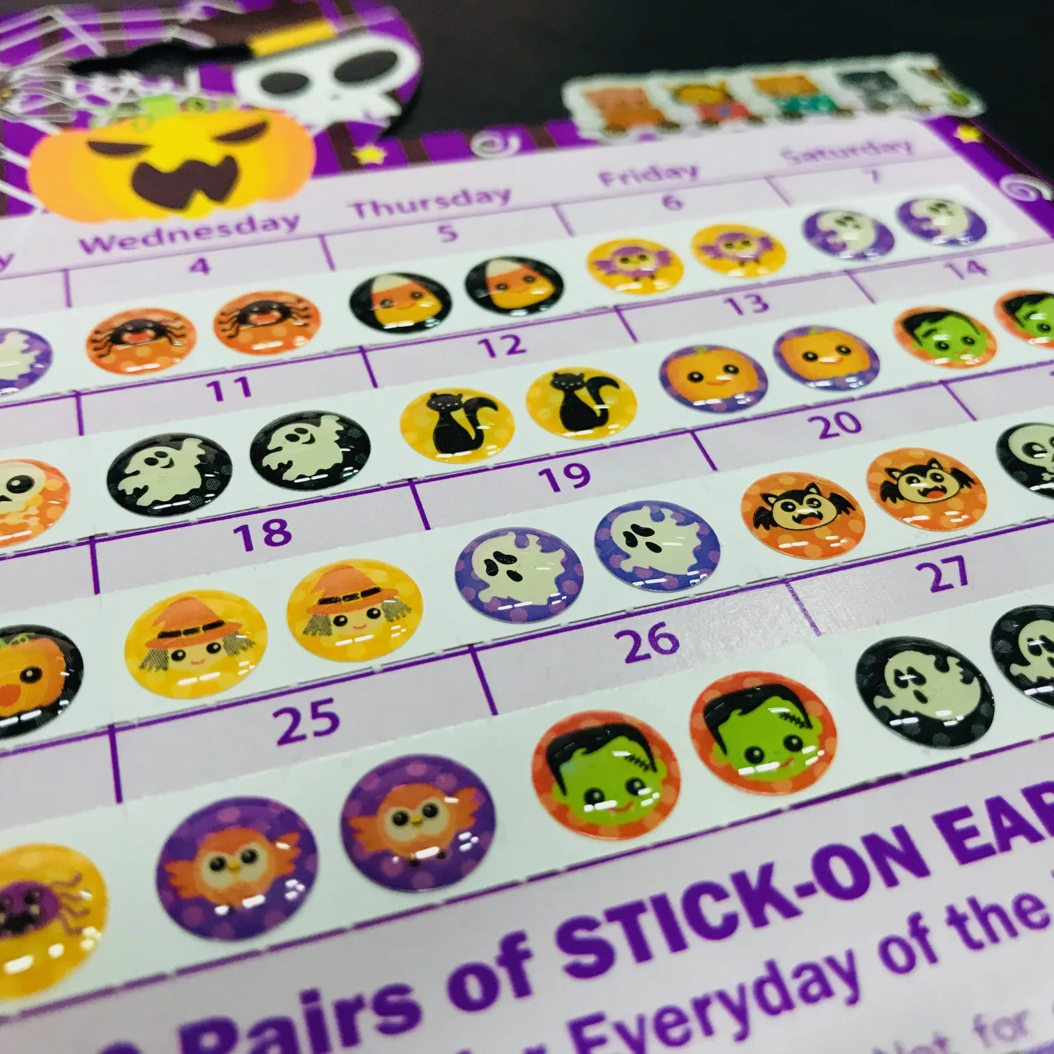 
Halloween Series Kids Epoxy Earring Sticker with Disney & NBCU Audited Factory 