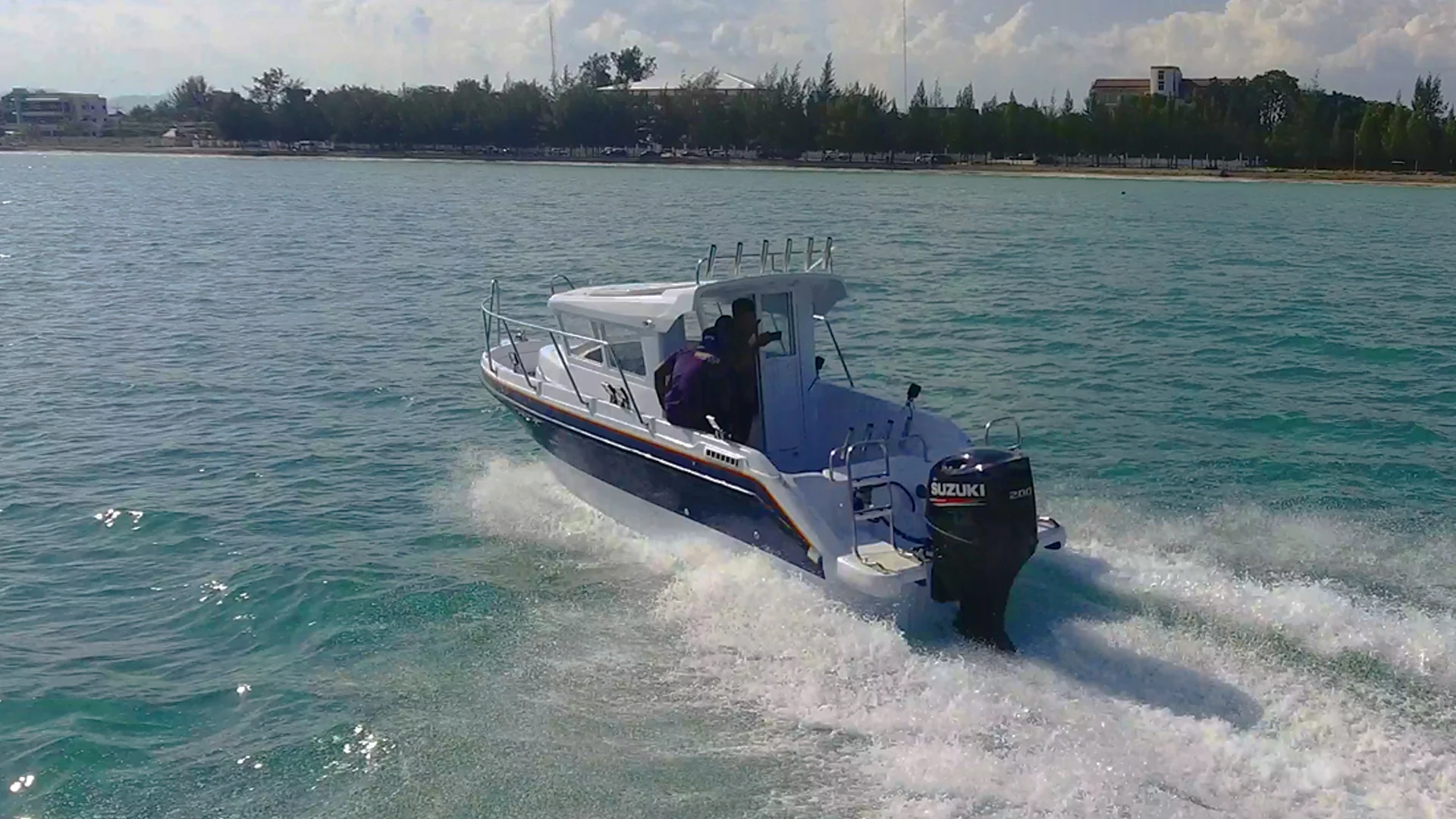 Стекловолоконная лодка скоростная Приключения 23 фута яхта