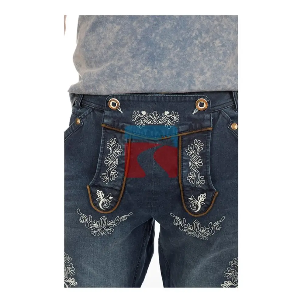 Bavarian Oktoberfest Lederhose Men Jean Shorts Hot Pants Christmas pants (German Trachten Oktoberfest Pant)