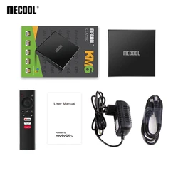 MECOOL KM6 Deluxe Google Certified Amlogic S905X4 Android 10 4GB 64GB Youtube AV14K Smart Android TV Box Set Top Box
