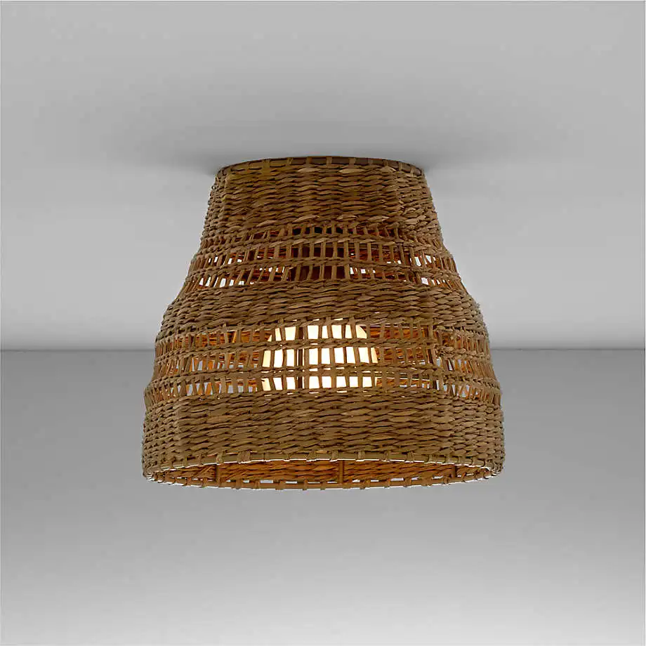 Exquisite Bell Shaped Seagrass Lampshade Ceiling Pendant Light Shade Wholesale From Vietnam