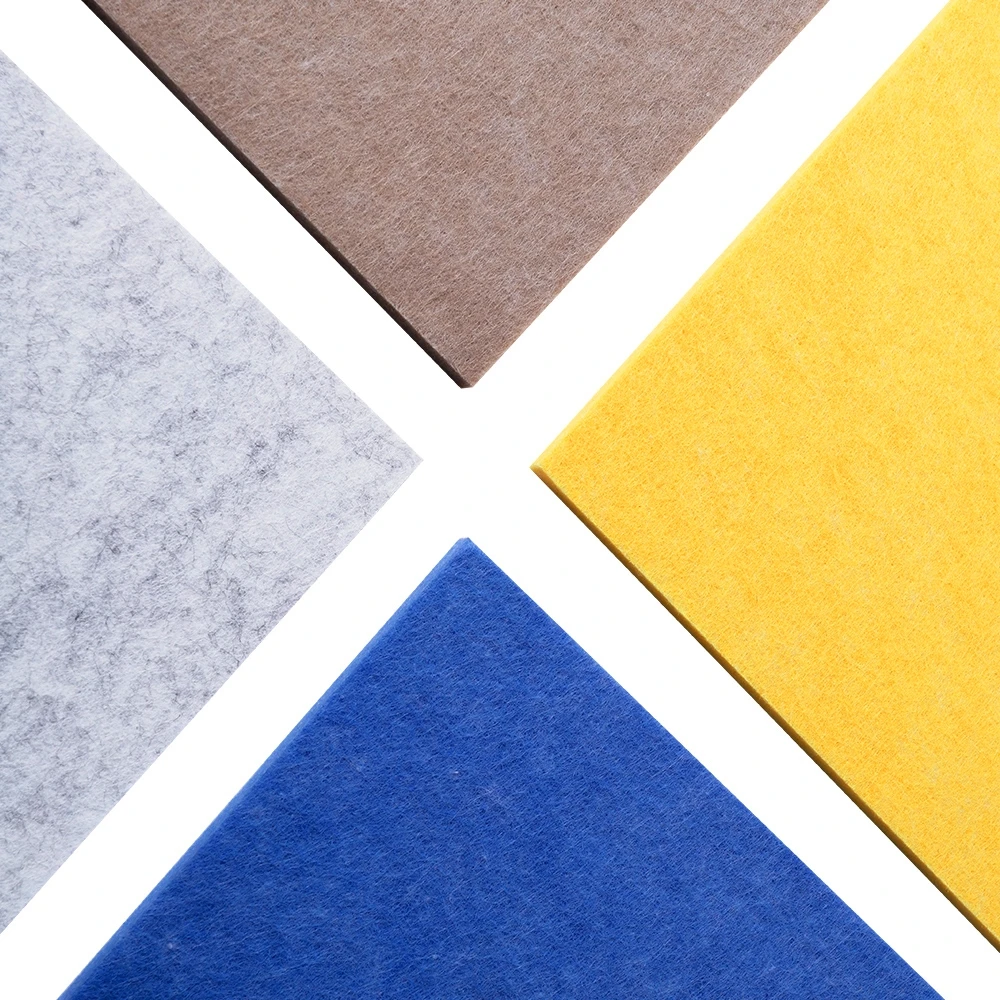 
New Design Flame Retardant Polyester Fiber Acoustic Panel Decorative Wall Panel 300*300*9mm 