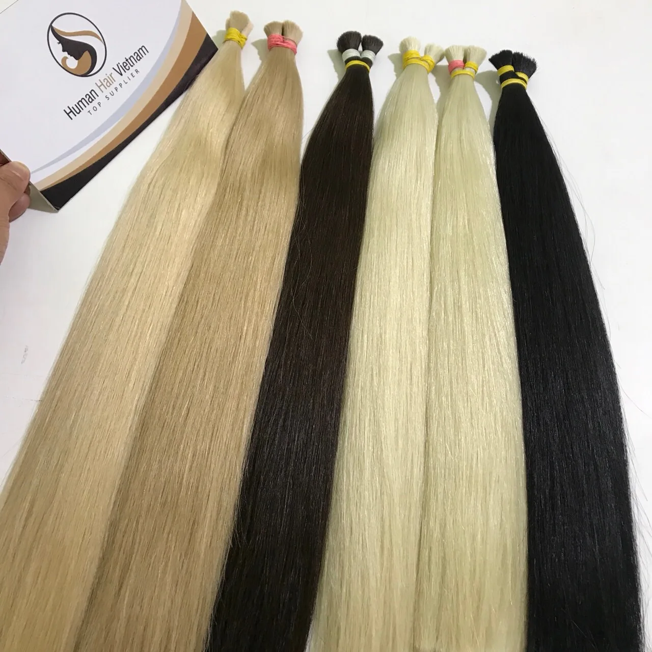 Factory price best selling #31 color straight hair bulk weave 100% extension human virgin human hair