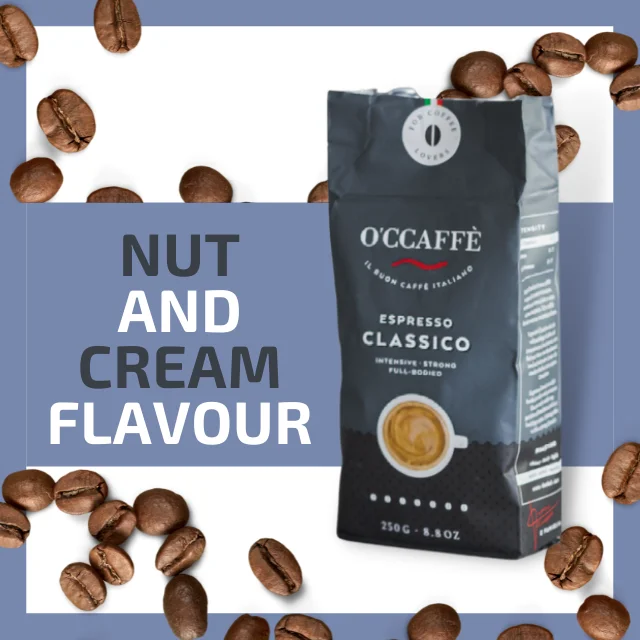Top Italian Quality Occaffe 70% Robusta And 30% Arabica Strong Espresso Ground Coffee For Home