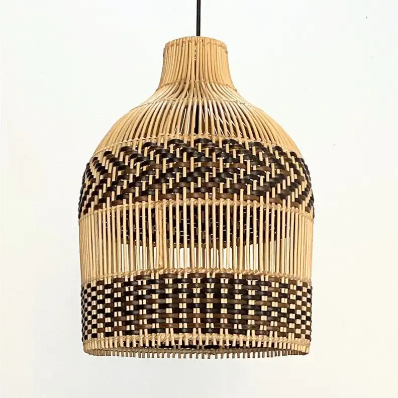 Handmade Rattan Pendant Light Wicker Woven Lampshade