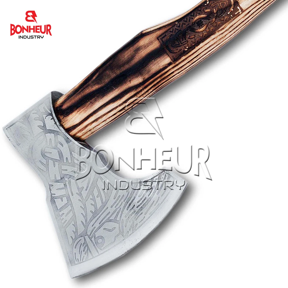 Top Quality Handmade Axe Wood Cutting Axe Tomahawk Axe With Leather Sheath