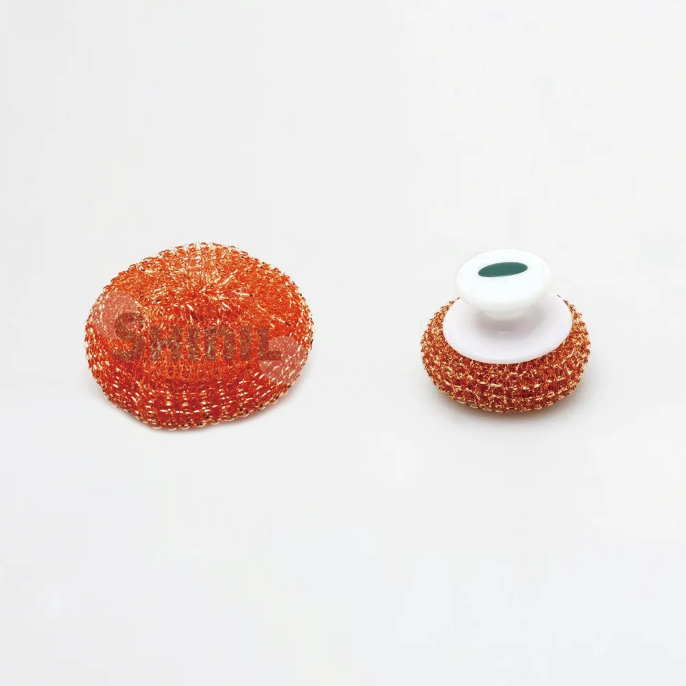 Natural Anti bacterial effect Top Selling Pure Copper donuts shape Mesh Sponge Scrubber by SHINIL