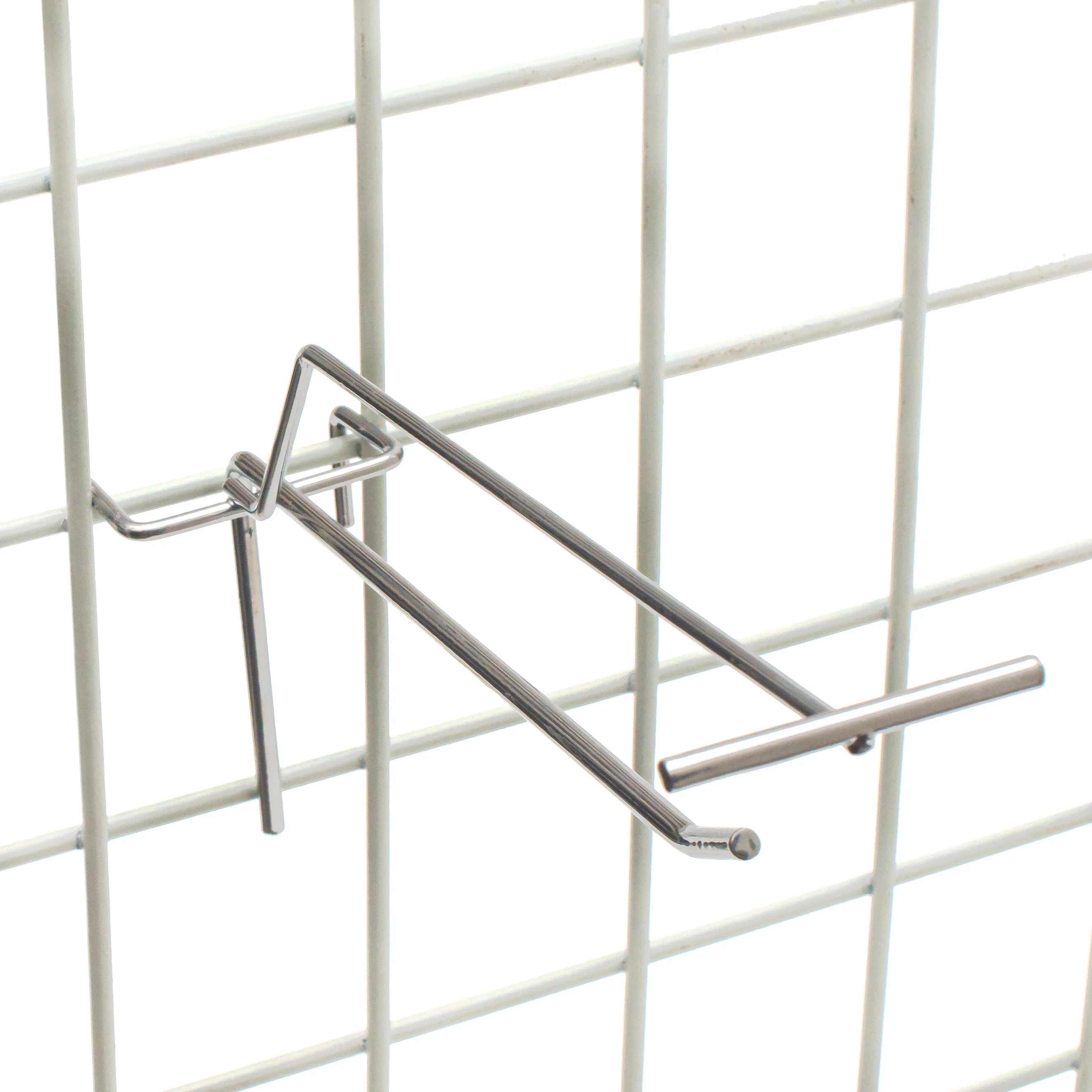 Retail wholesale hanging wire basket with hooks for shops wire double hanger hook