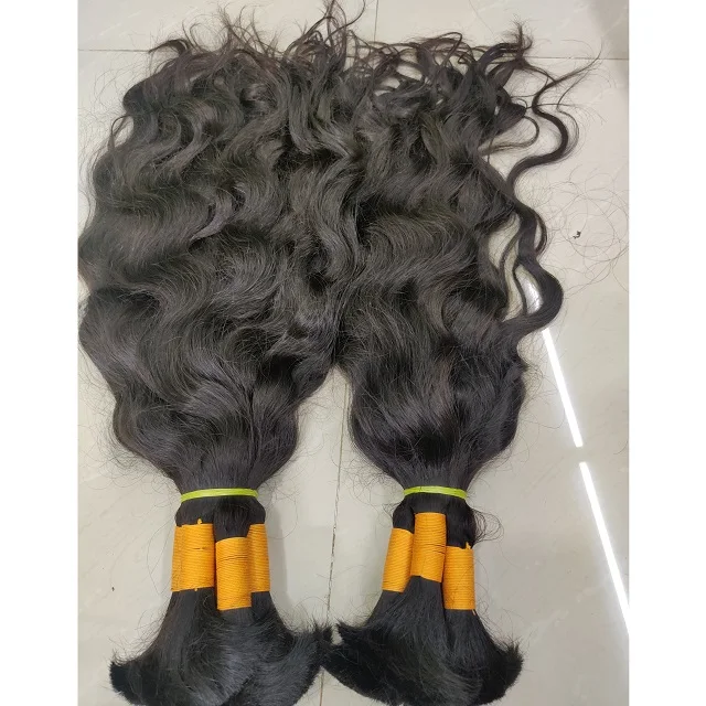 Natural Virgin Straight Bulk Human Hair Braiding Extensions