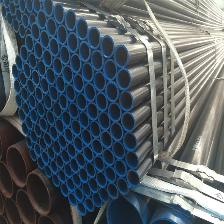 Schedule 40 Carbon Erw Welded Mild Round Black Steel Pipe For Furnitures And Construction