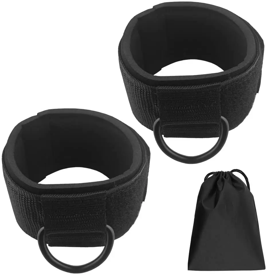 Ankle Strap for Cable Machines Reinforces Double D Ring Adjustable Comfort fit Neoprene Ideal for Glute & Leg Workouts.