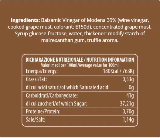  Крем с бальзамическим уксусом Modena IGP и ароматом трюфеля