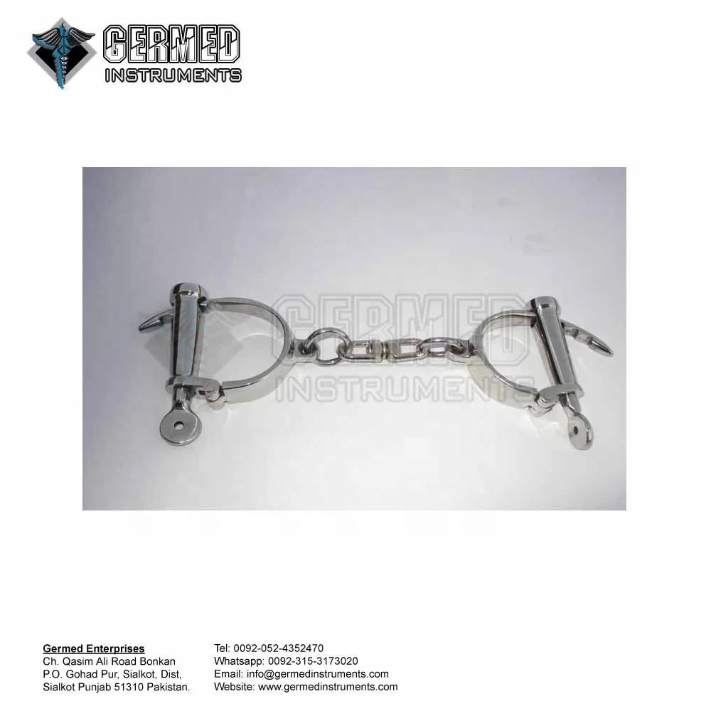 Stainless Steel Fetish Toys Darby Handcuffs / Adjustable Darby Wrist Restraints Handcuffs BDSM Toys