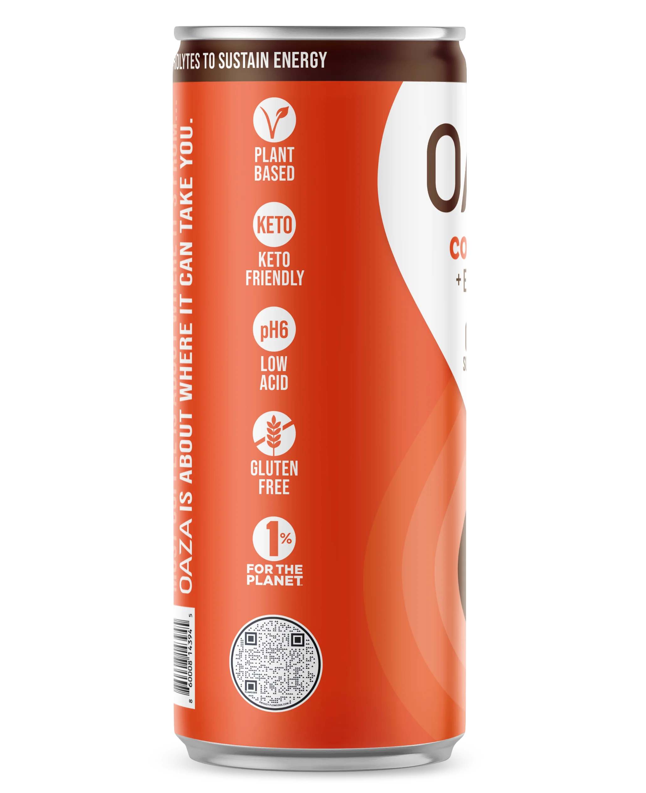 OAZA High Performance Cold Brew Hydrate Your Coffee Ready to Drink Cacao Mocha 8 Fl Oz Pack of 12