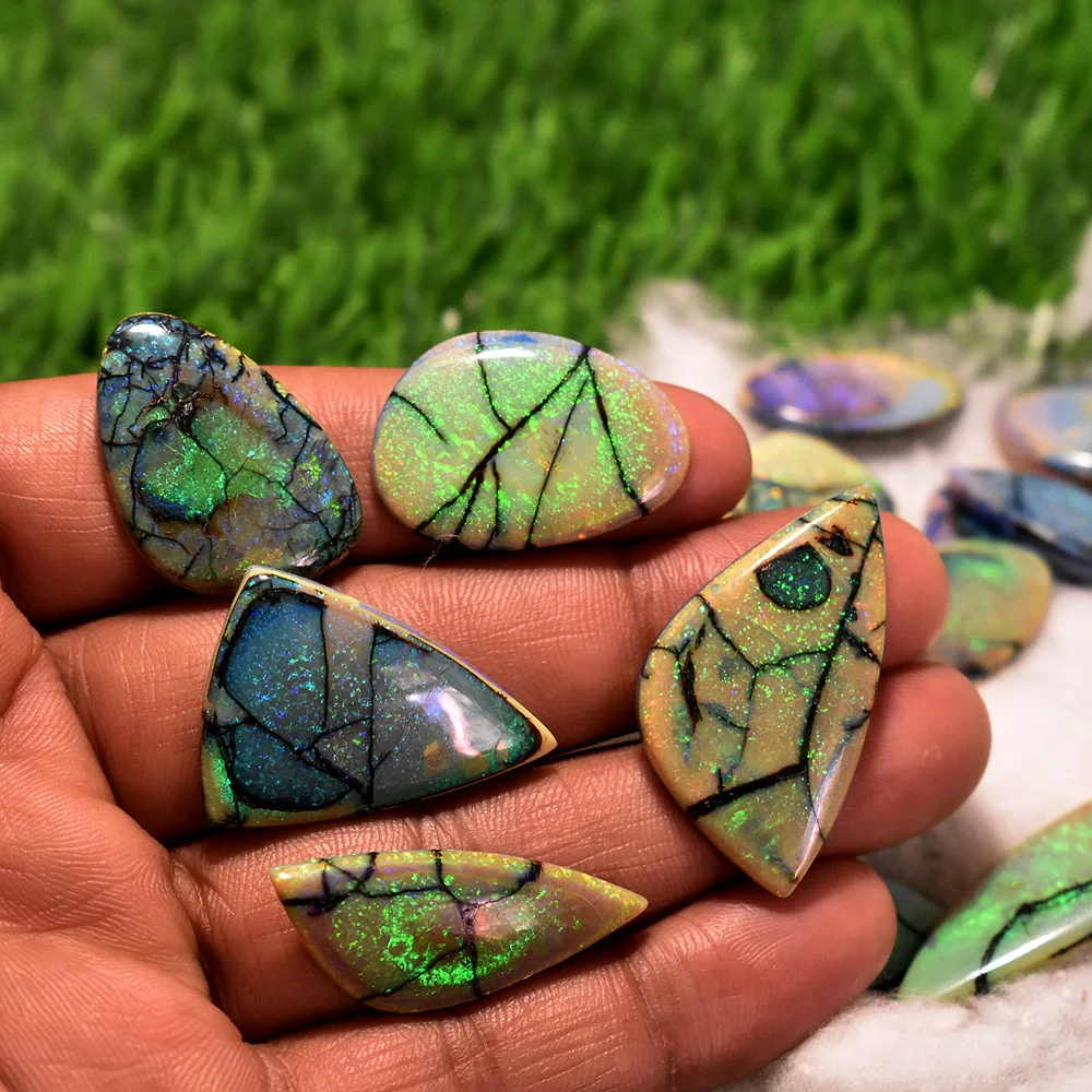 
Monarch Opal Gemstone Wholesale Lot Sterling Opal Cabochon Lab Created Opal Australia Monarch Bright 