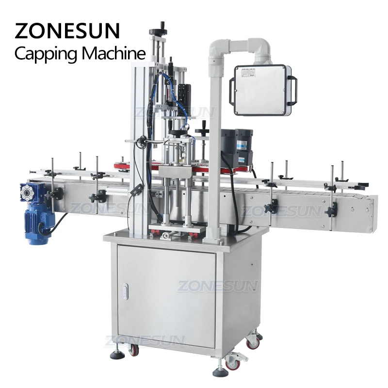 ZONESUN ZS-XG16F Automatic Plastic Lid F-style Gallon Jugs Lubricating Oil Bottle Cap Tightening Screw Capping Machines
