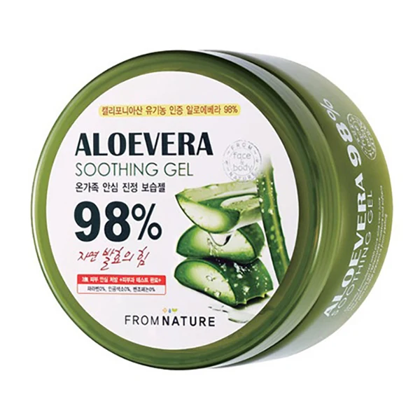 FROMNATURE Aloe Vera Soothing Gel 98% (500g) Power of Fermentation with Moisture Aloe Vera, Skin Care