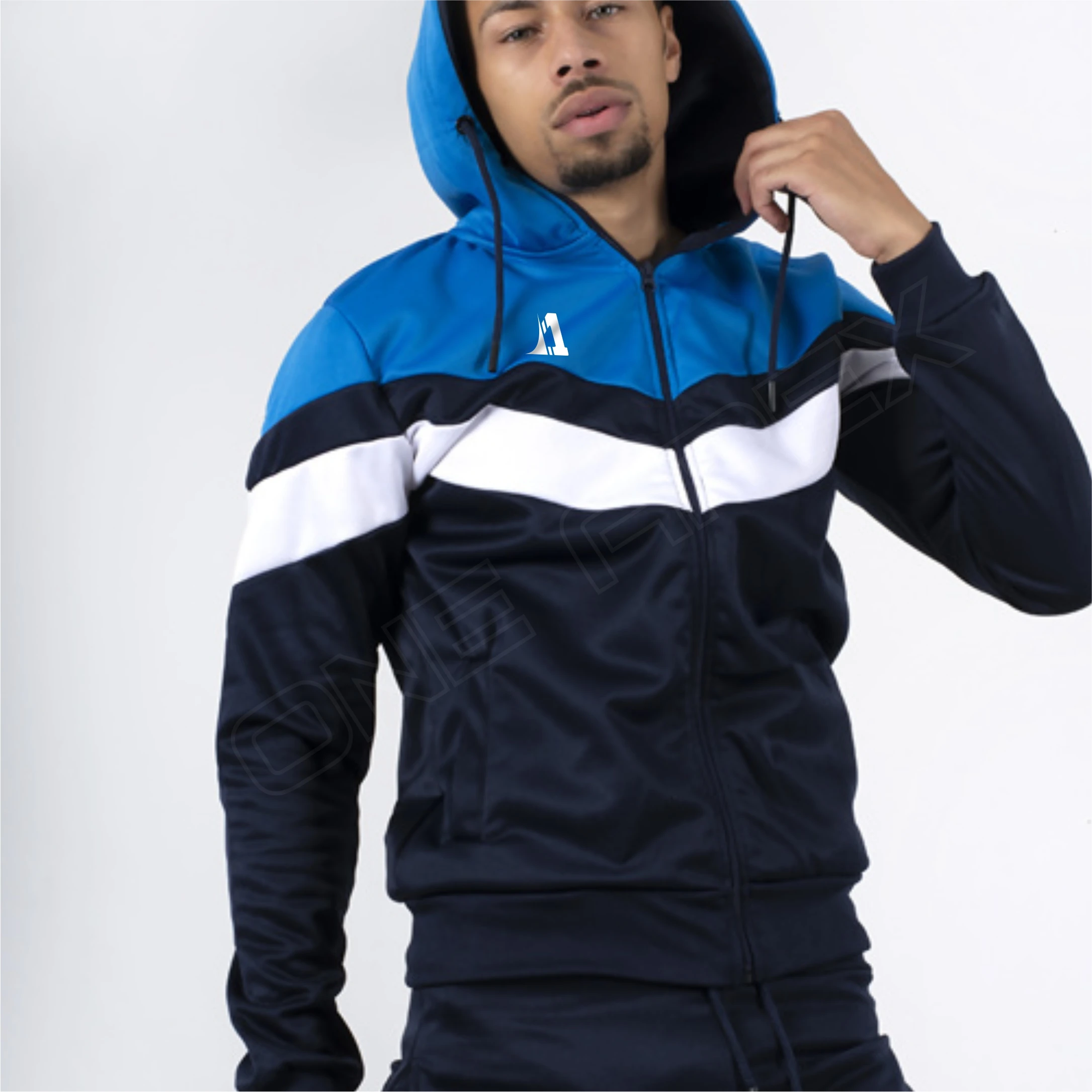 High Quality Fleece Tech jogging suits custom Mens tracksuit Plain Striped Tracksuit set by OneApex