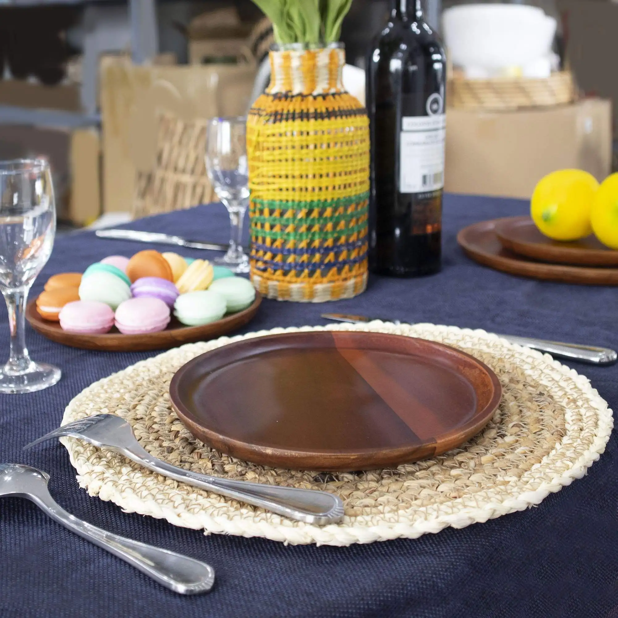 100% Eco-friendly Dried Straw Water Hyacinth Placemats Pads Home Furniture with the Best Price Ms. Lily +84 906 927 736