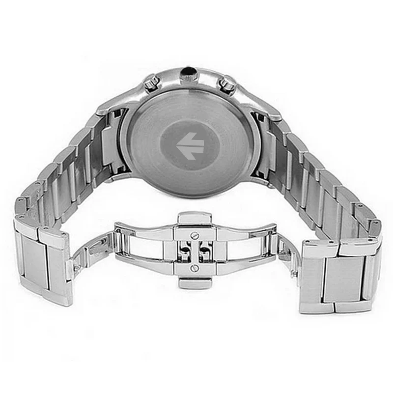  Мужские кварцевые наручные часы из нержавеющей стали с хронографом и функцией водонепроницаемости