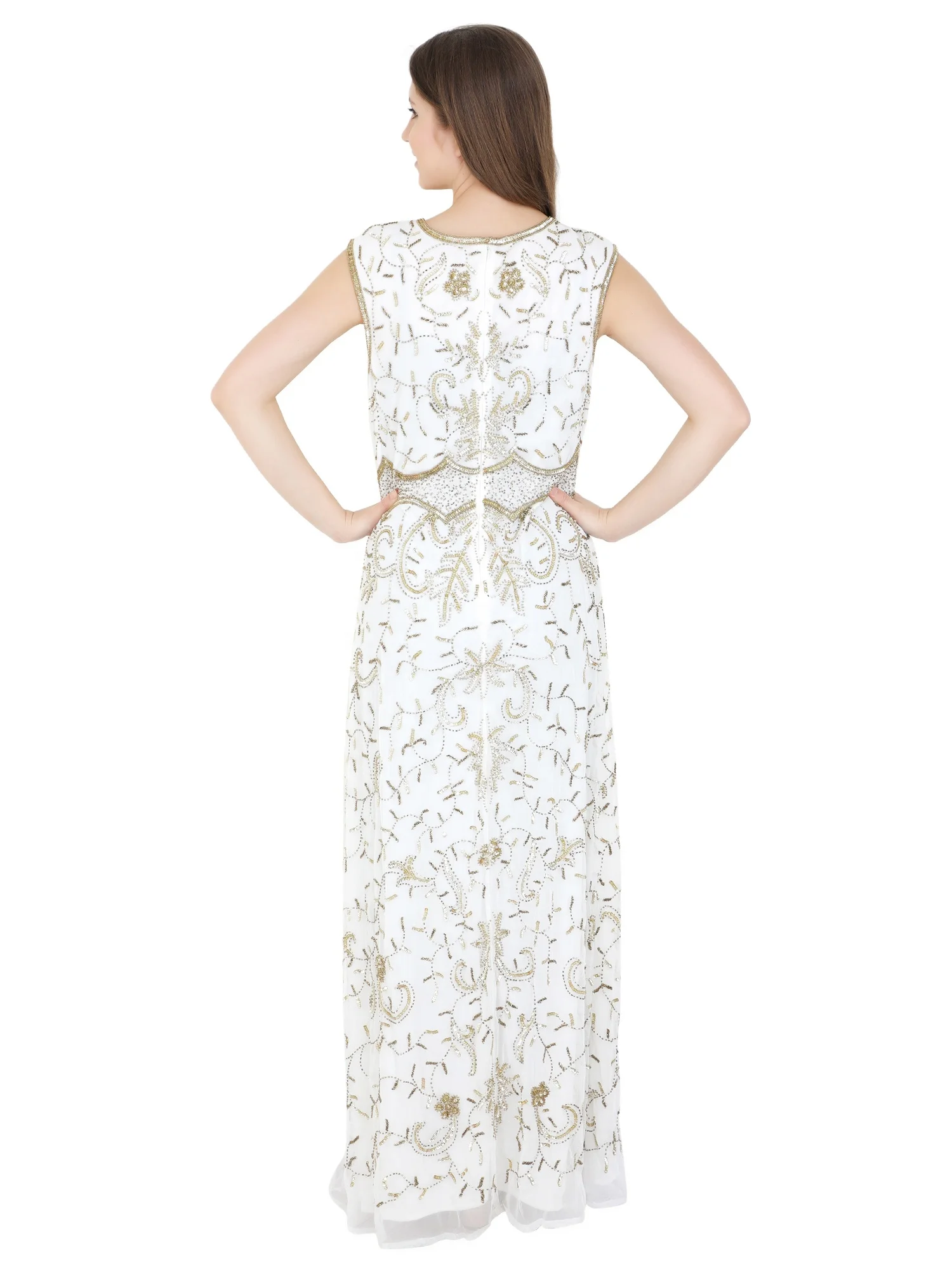 New Super Gorgeous Beautifully Embellished Hand Beaded Cocktail Party Wear Dress sleeveless Night Club Evening Wear Dress