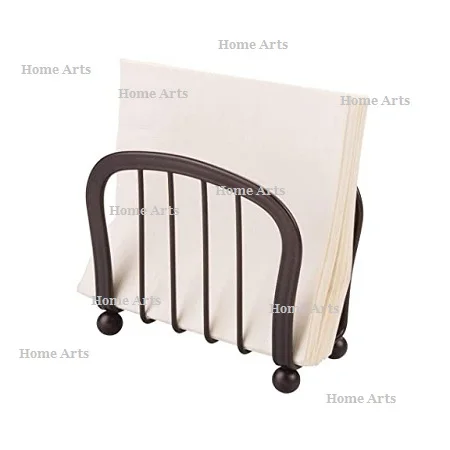 Marvelous Design Wrought Iron Napkin Holder Handmade Black Color Customized Size Tissue Holder For Sale