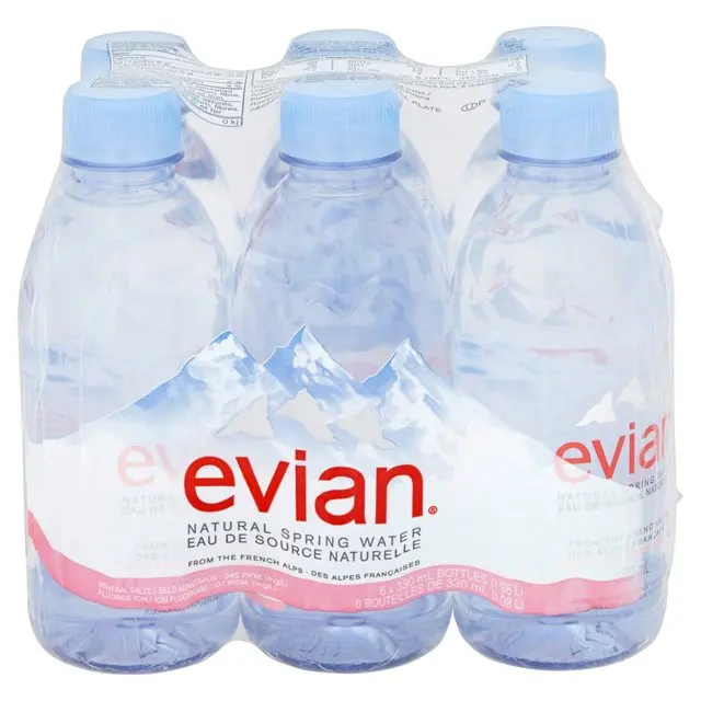 Evian Spring mineral water 33cl, 50cl & 1.5ltr