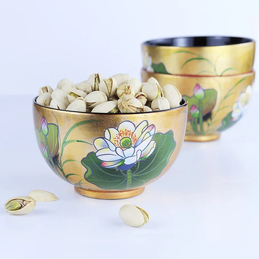 
Vietnamese Lacquer High Quality Bowl for Chips Snack Various Styles Handmade Serving Bowls 