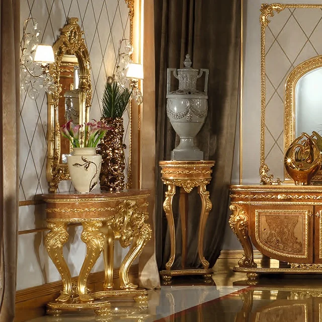 Роскошный Королевский деревянный консольный стол ручной работы для Grand Palace/классическая мебель из массива дерева
