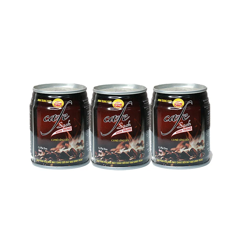 Canned Instant Fresh Black Coffee from Vietnam - No preservative
