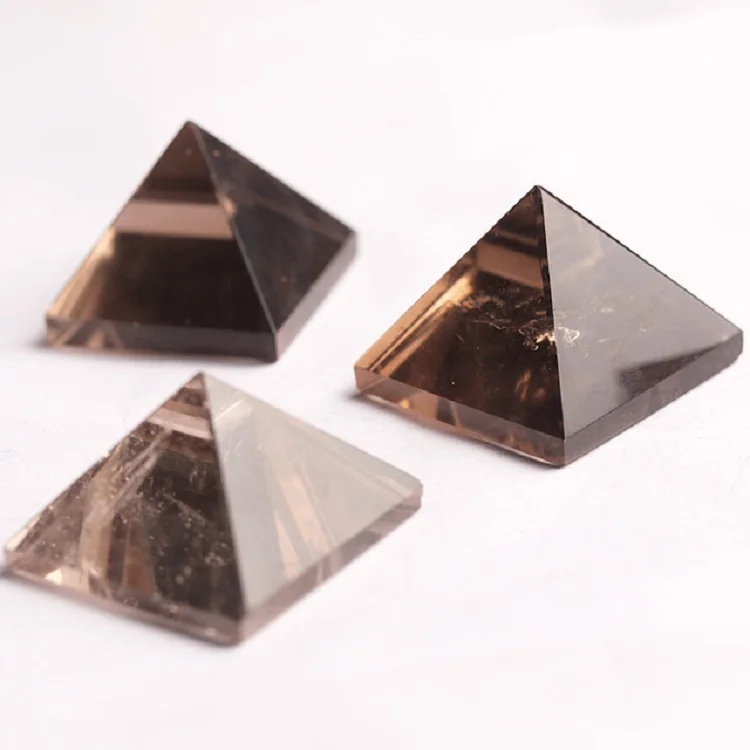BEAUTIFUL GEMSTONE SMOKY PYRAMID HIGH QUALITY SMOKY CRYSTAL PYRAMID FOR METAPHYSICAL REIKI HEALING AND HOME DECORATION FENG SHUI
