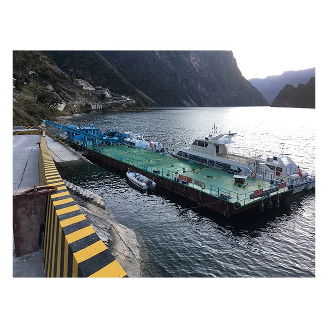 
60M Floating Pontoon to Transfer Water Floater and for Boat Berthing Mooring with Crew Accommodation Fishing Platform 