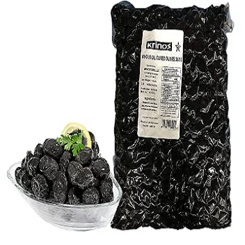 Krinos - Moroccan Olive Oil-Cured Black Olives-10 Pounds-Bulk Supply-(Dry-Salt Cured)-In Stock-Buy Now!