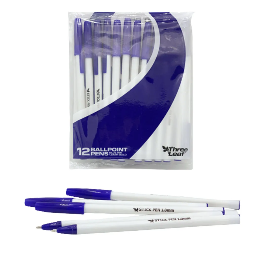 
Three Leaf Stickpens Pack of 2 Blue Poly Pack Wholesale Ballpoint Premium Quality Ballpens 