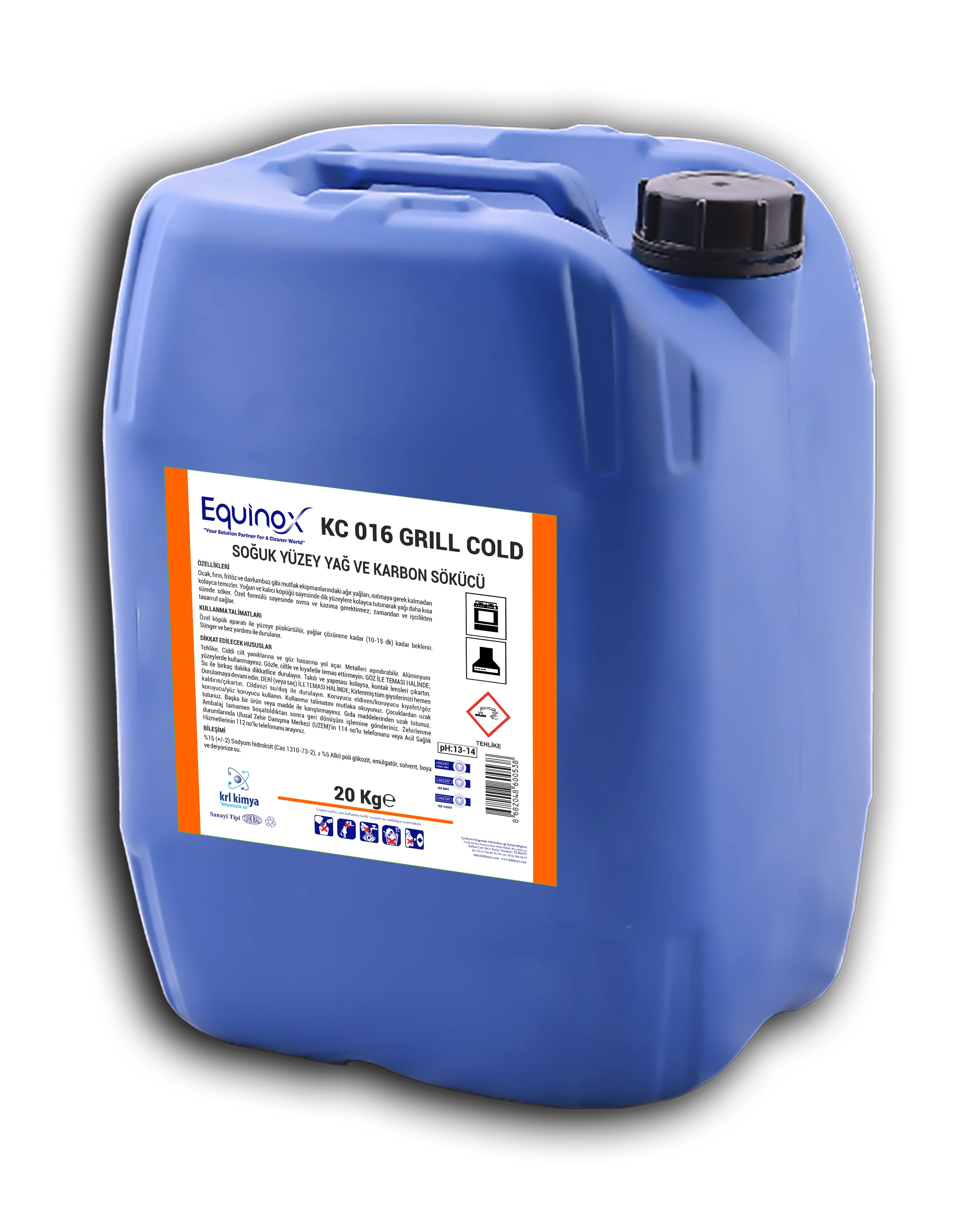 
Degreaser and Carbon Remover For Cold Surfaces EQUINOX 20 KG 