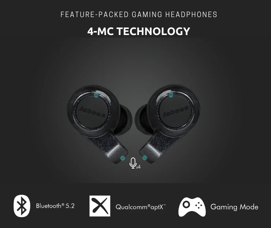 V5.2 Bluetooth Headphones Transparency Mode APTX Low Latency Gaming Headset with Mic TWS Earbuds Mono Earphone Wholesale Price