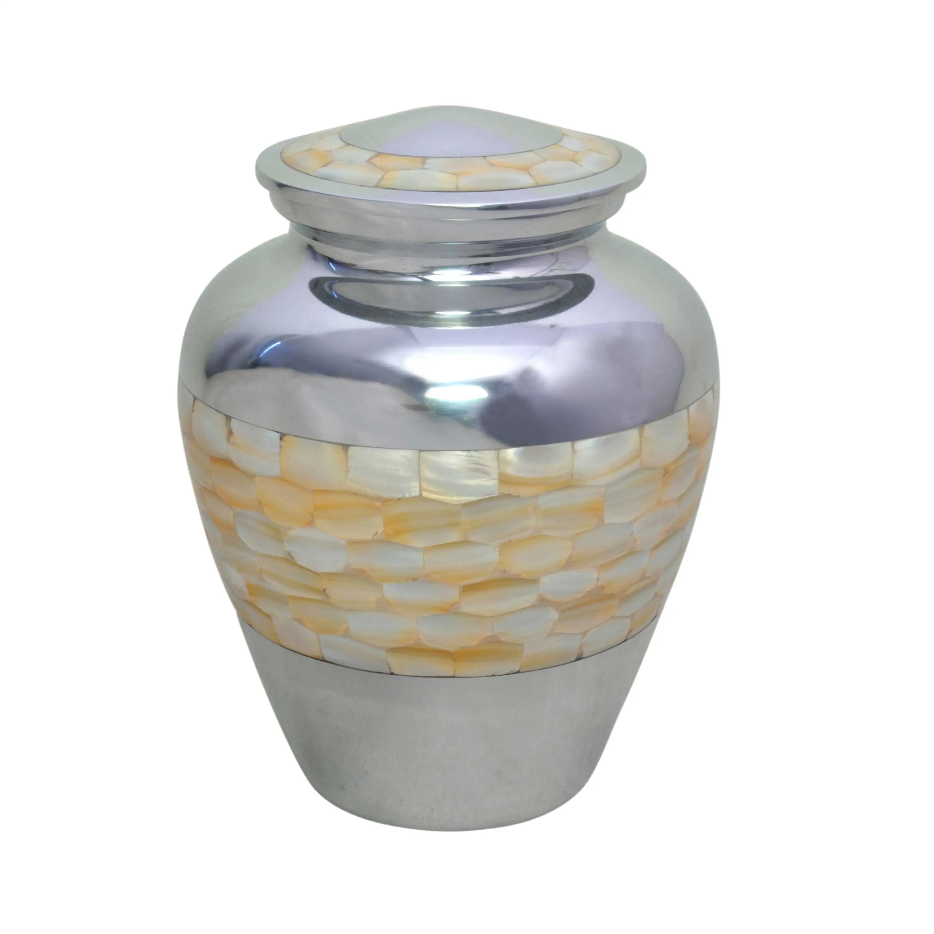 Modern Style Urn Best Grade Mother of Pearl Aluminum Urn at Wholesale Price  Metal Memorial Cat Dog Pet Urns For Ashes best