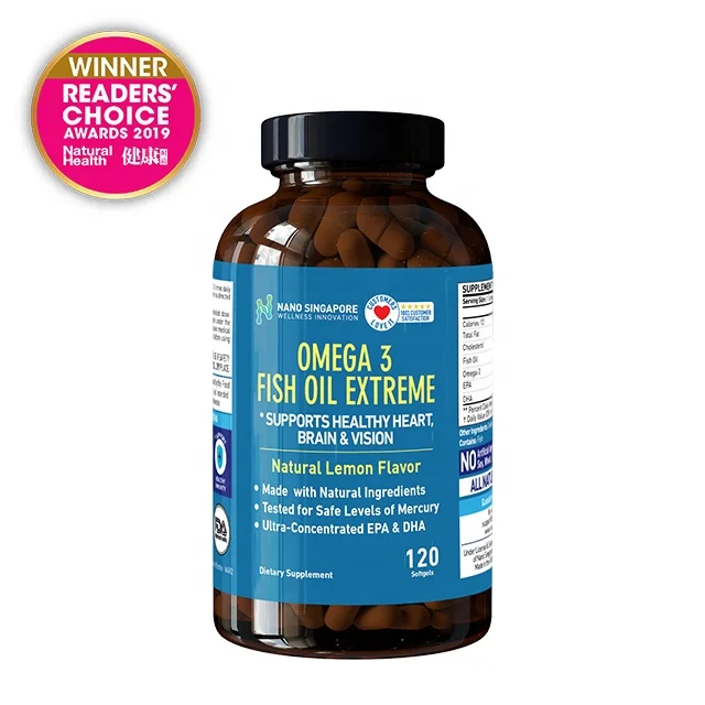
GMP Certified Facilities All Natural Healthcare supplement Omega3 Fish Oil Capsule Softgel 