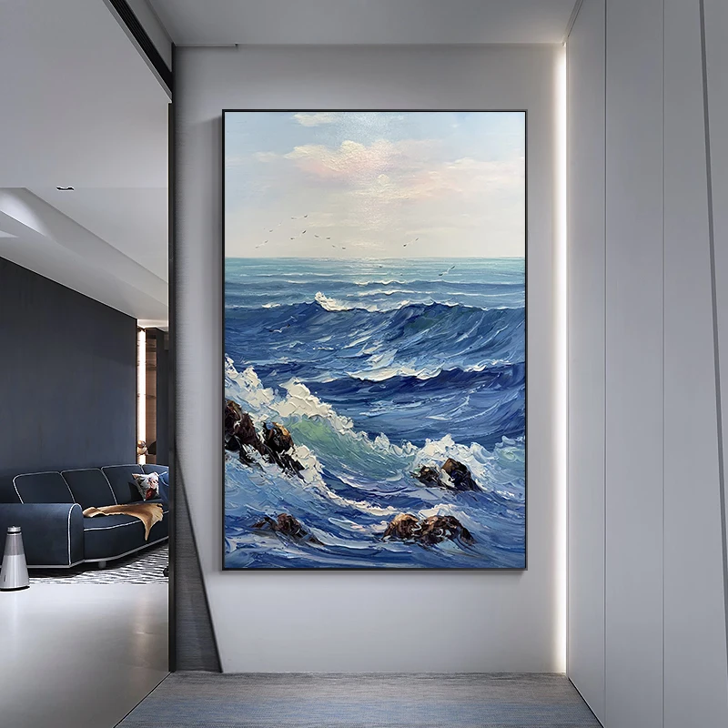 Seascape Painting Scenery Canvas Custom Decorative Home  Landscape Living Room 20*30 inch/50*75 cm