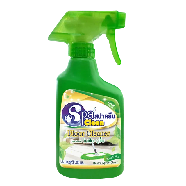 Spa Clean Floor Cleaner and Floor Wax Duster Spray Green 500ml. Detergent Spaclean Dust Collecter Floor Cleaner 3 Years 500 Ml.