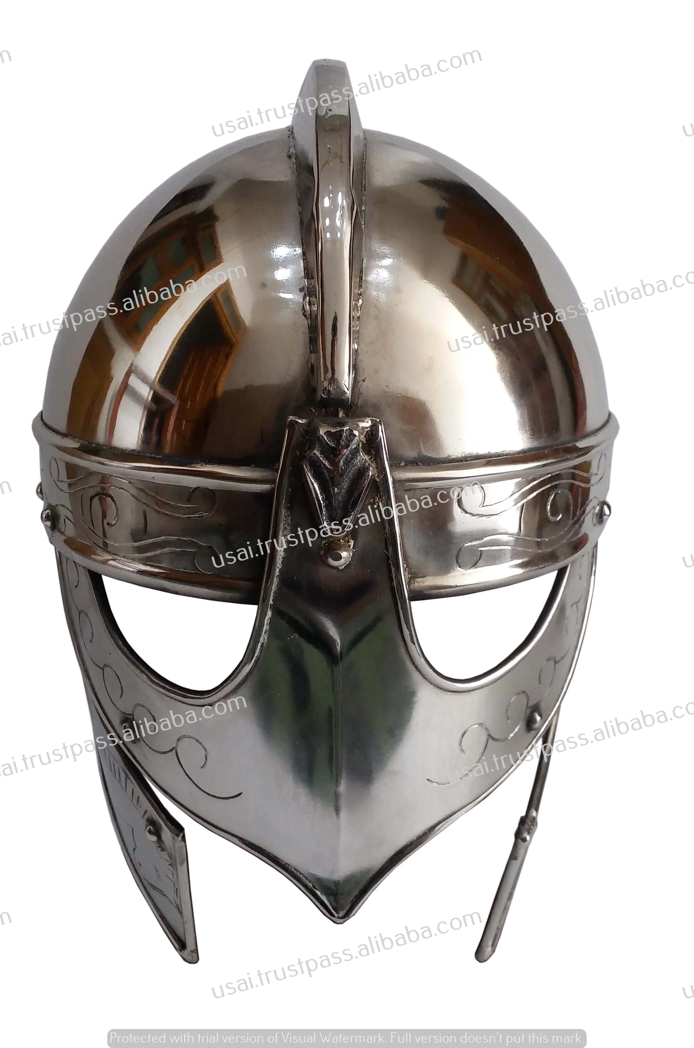 Manufacturing and Wholesale Medieval Armor Helmet Collectible Valsgarde Roman Knight Metal Metal Wall Decor ARMOUR Custom Shape