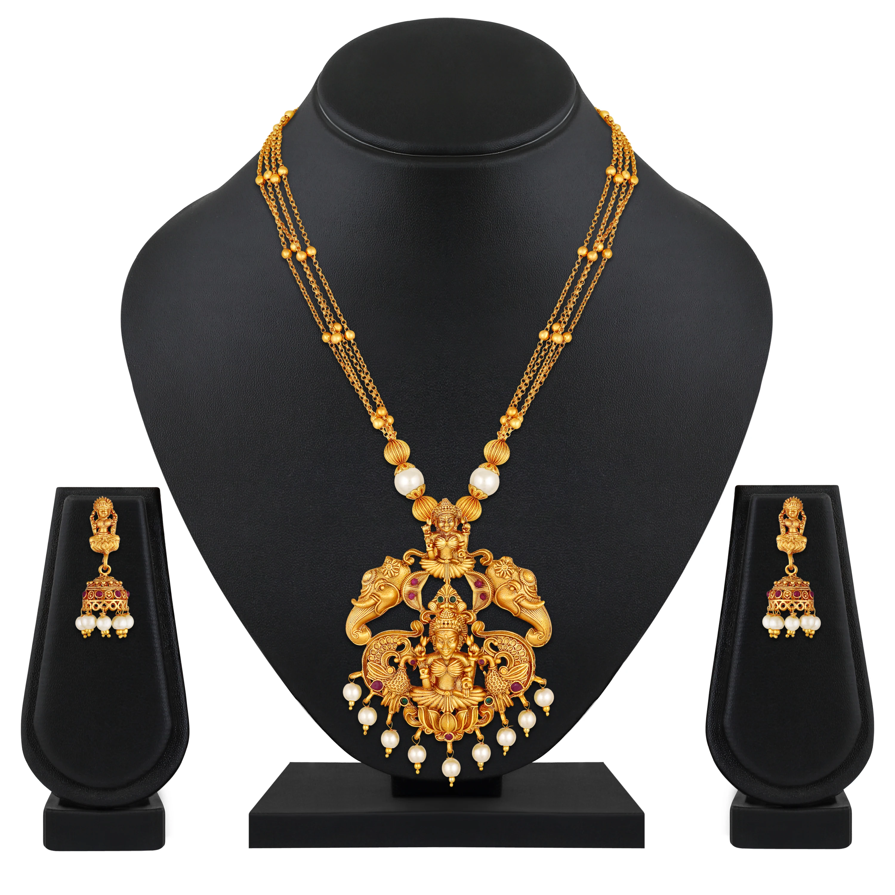 Wholesale Traditional Indian Kundan Polki Jewelry Sets Gold Plated Wedding Bridal Necklace with Zircon Antiques Fashion