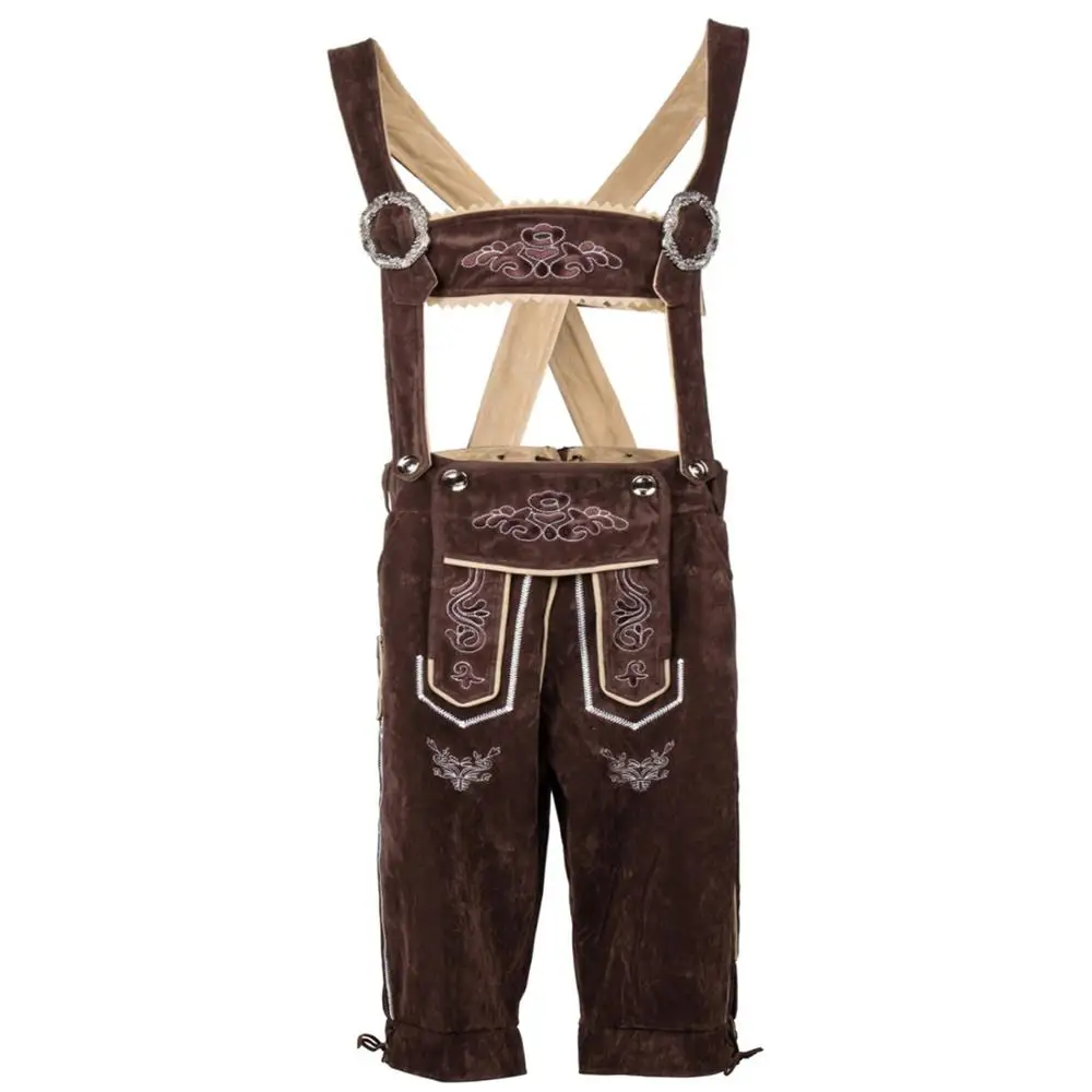 New 2020 Style Bavarian Traditional Shorts Brown and Chocolate Colors in Trachten Lederhosen Leather Shorts