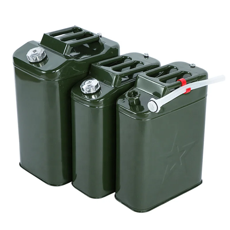5 Gallon 20L Gas Jerry Can Fuel Steel Tank Green
