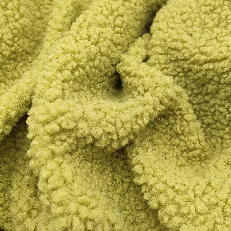 Thickened Altai particles lamb wool clothing melange Stretch micro polar fleece fabric