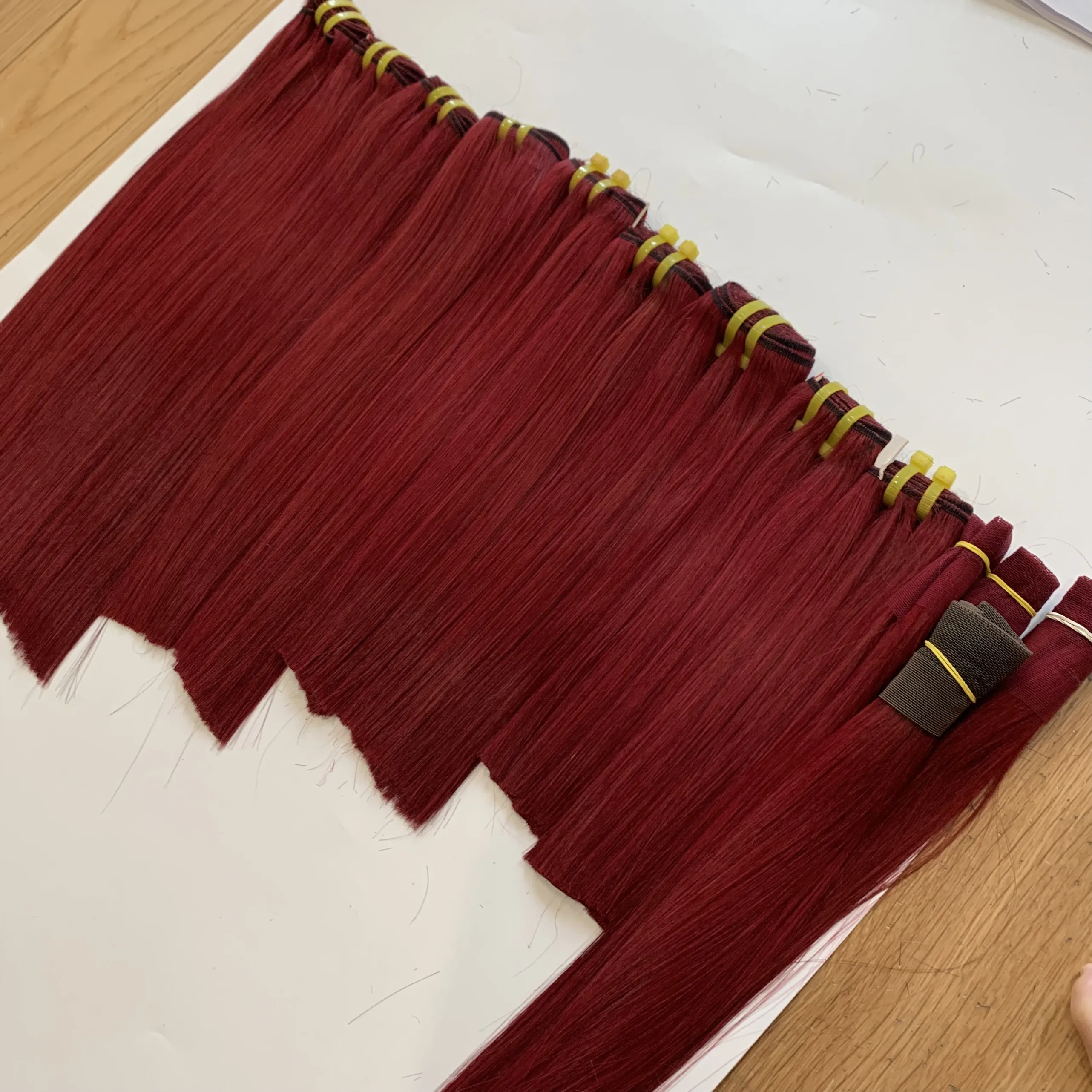 Лучший продавец супер двойные прямые волосы оранжевого цвета 14 дюймов лучшее качество 100% натуральные от производителя волос