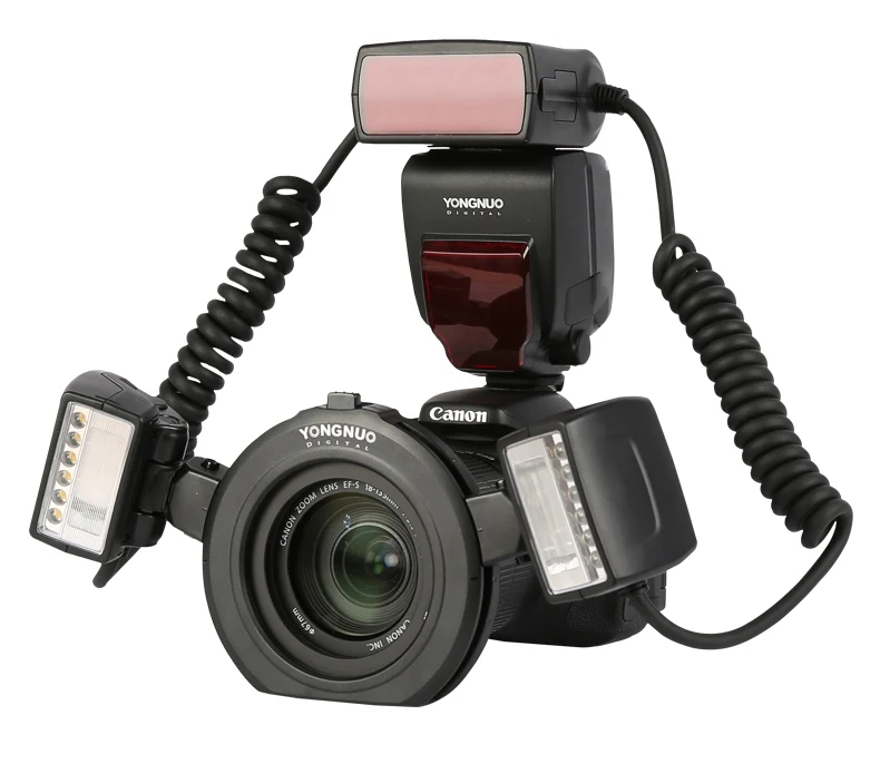 Медицинское макрокольцо для вспышки Speedlite камера стоматологической фотографии с 2 головками 4 переходными